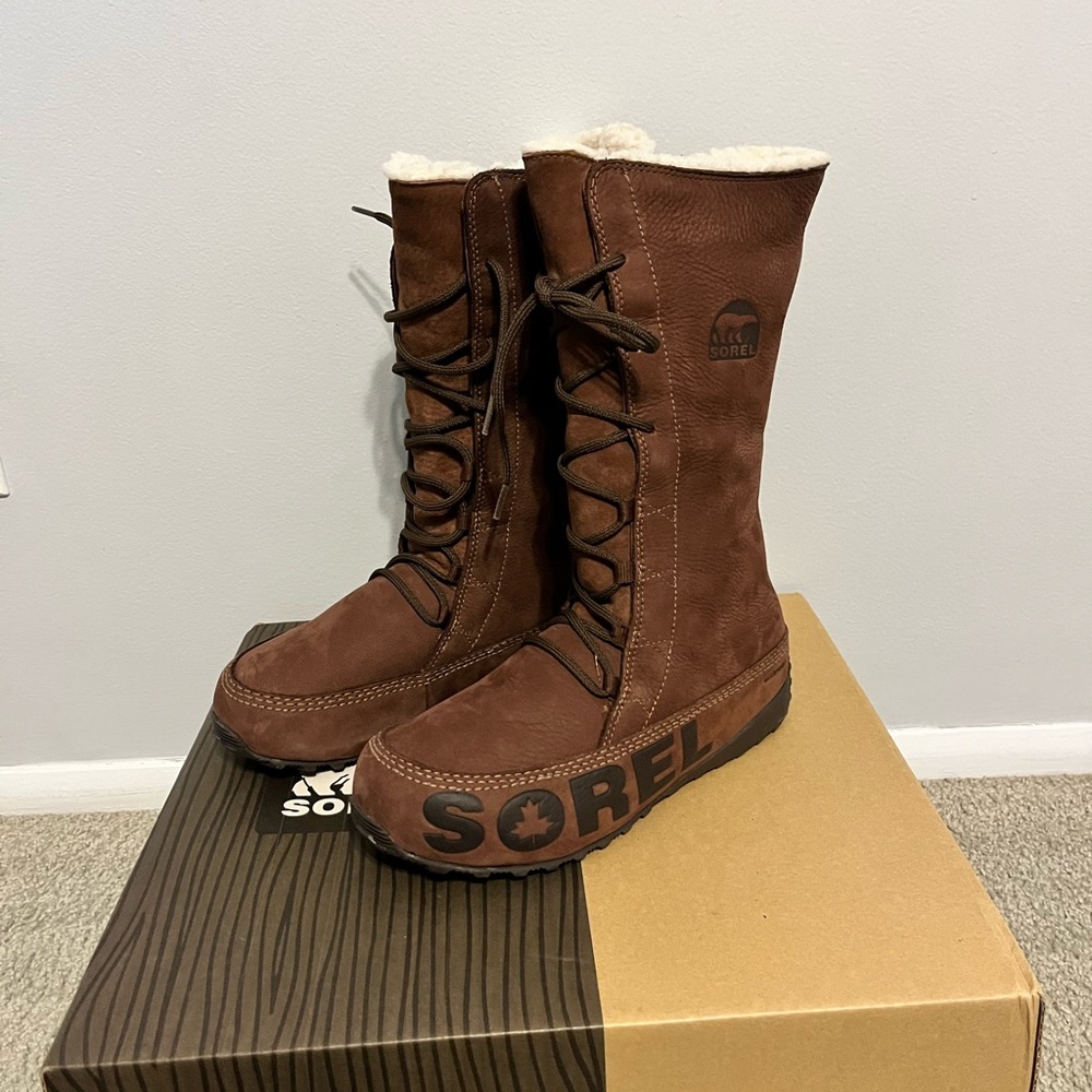 Sorel waterproof brown snow boots